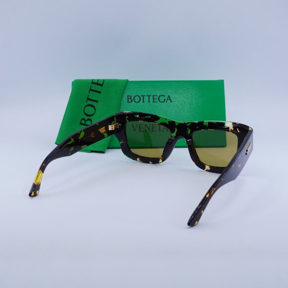 Bottega Veneta BV1357S 003 Sunglasses Havana Square Frame, Nicotine Lenses main image 6
